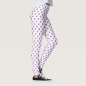 Lila Polka Dots Circles Leggings (Rechts)