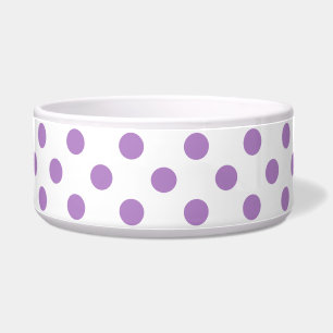 Lila Polka Dots Circles Napf