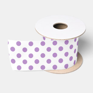 Lila Polka Dots Circles Satinband