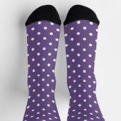 Lila Polka Dots Crew Socks Socken (Oben)