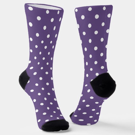 Lila Polka Dots Crew Socks Socken (Gewinkelt)
