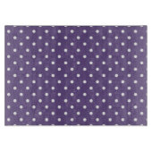 Lila Polka Dots Cutting Board Schneidebrett (Vorderseite)