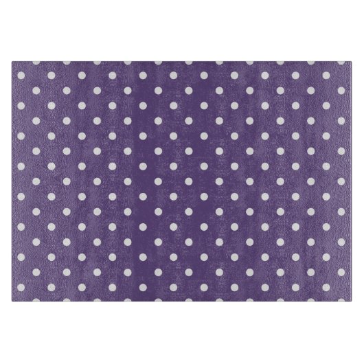 Lila Polka Dots Cutting Board Schneidebrett (Vorderseite)