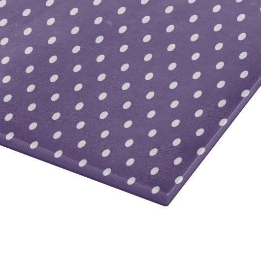 Lila Polka Dots Cutting Board Schneidebrett (Ecke)