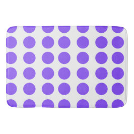 Lila Polka Dots Design Badematte