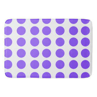 Lila Polka Dots Design Badematte