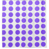 Lila Polka Dots Design Duschvorhang (Vorderseite)
