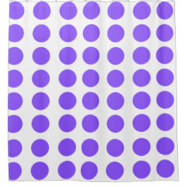 Lila Polka Dots Design Duschvorhang
