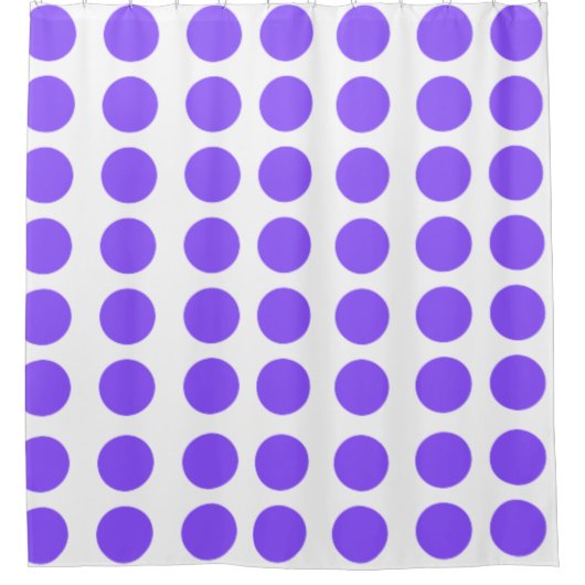 Lila Polka Dots Design Duschvorhang (Vorderseite)