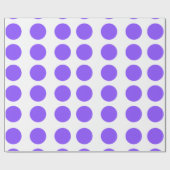 Lila Polka Dots Design Geschenkpapier (Flach)