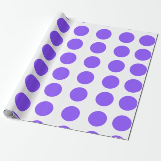 Lila Polka Dots Design Geschenkpapier (Ungerollt)