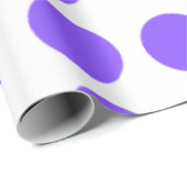 Lila Polka Dots Design Geschenkpapier (Rolleneckpunkt)