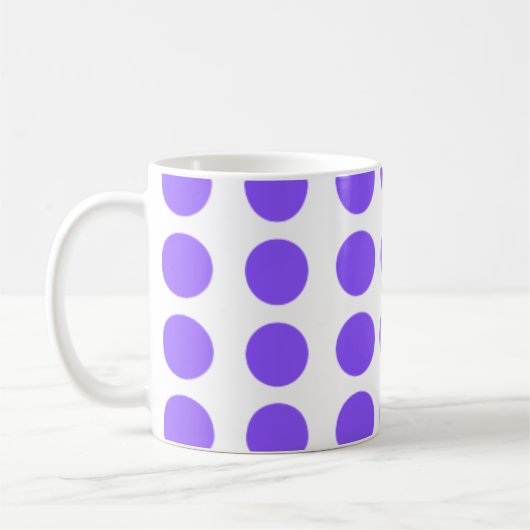 Lila Polka Dots Design Kaffeetasse (Links)