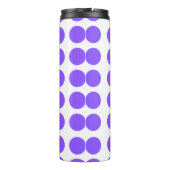 Lila Polka Dots Design Thermosbecher (Rückseite)