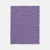 Lila Polka Dots Fleece Blanket (Vorderseite)