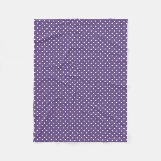 Lila Polka Dots Fleece Blanket (Vorderseite)
