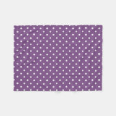 Lila Polka Dots Fleecedecke (Vorderseite (Horizontal))