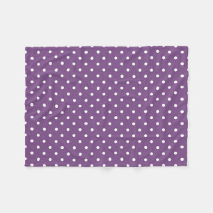 Lila Polka Dots Fleecedecke