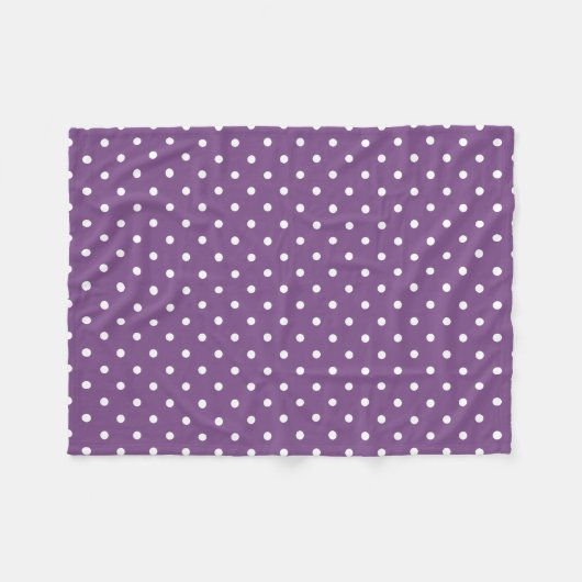 Lila Polka Dots Fleecedecke (Vorderseite (Horizontal))