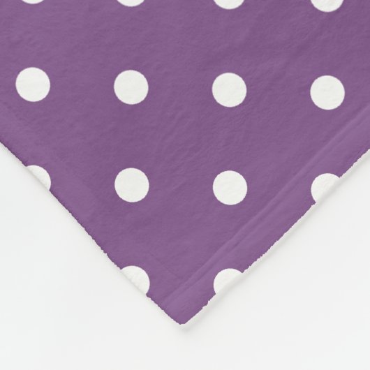 Lila Polka Dots Fleecedecke (Ecke)