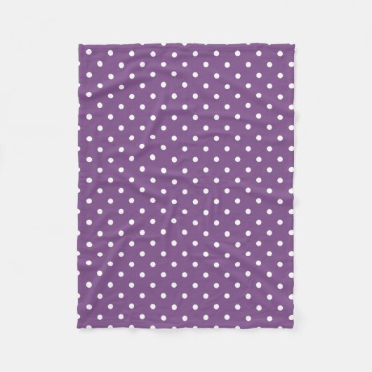 Lila Polka Dots Fleecedecke (Vorderseite)