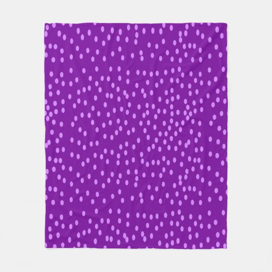 Lila Polka Dots Fleecedecke (Vorderseite)
