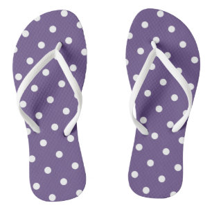 Lila Polka Dots Flip Flops Badesandalen