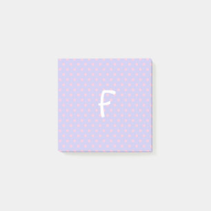 Lila Polka-Dots hinzufügen Post-it Klebezettel