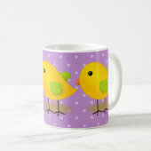 Lila Polka-Dots Kaffeetasse (VorderseiteRechts)