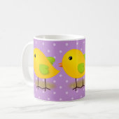 Lila Polka-Dots Kaffeetasse (Vorderseite Links)