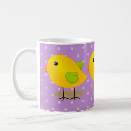 Lila Polka-Dots Kaffeetasse (Links)