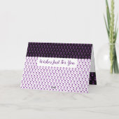 Lila Polka Dots Karte (Rückseite)