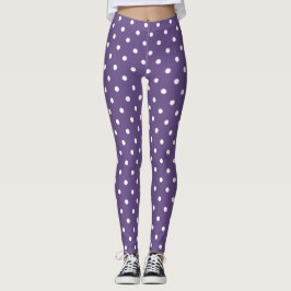 Lila Polka Dots Leggings