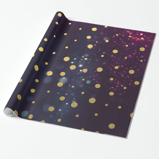 Lila Polka Dots Musterpapier Geschenkpapier (Ungerollt)