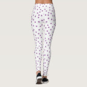 Lila Polka Dots Niedlich & Preppy Leggings (Rückseite)