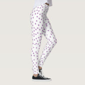 Lila Polka Dots Niedlich & Preppy Leggings (Rechts)