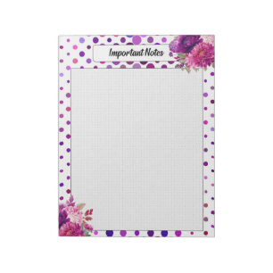 Lila Polka-Dots Notizblock