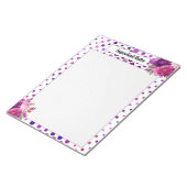 Lila Polka-Dots Notizblock (angewinkelt)