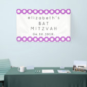 Lila Polka Dots, Polka Dot Pattern, Bat Mitzvah Banner (Messeveranstaltung)