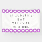 Lila Polka Dots, Polka Dot Pattern, Bat Mitzvah Banner (Horizontal)