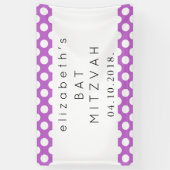 Lila Polka Dots, Polka Dot Pattern, Bat Mitzvah Banner (Vertikal)