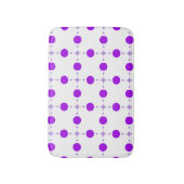 Lila Polka Dots, Polka Dot Pattern, Dots, Dotter Badematte (Vorderseite Vertikal)