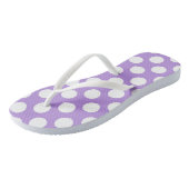 Lila Polka Dots, Polka Dot Pattern, Dots, Dotter Badesandalen (Schrägansicht)