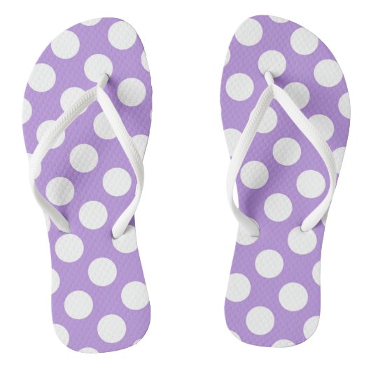 Lila Polka Dots, Polka Dot Pattern, Dots, Dotter Badesandalen (Fußbett)