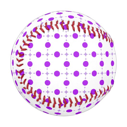 Lila Polka Dots, Polka Dot Pattern, Dots, Dotter Baseball (Vorderseite Links)