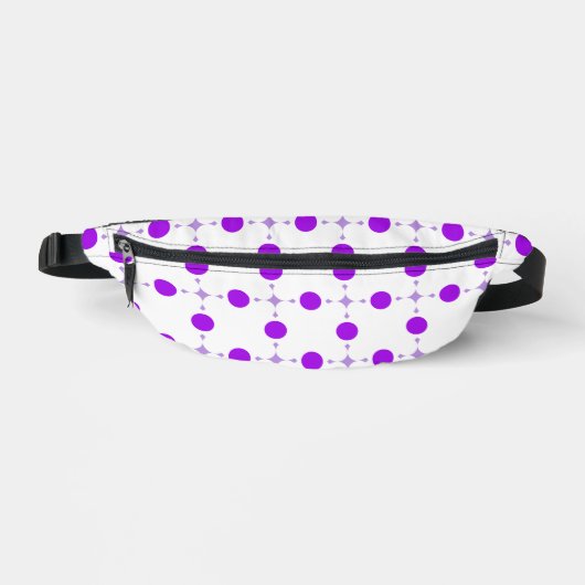 Lila Polka Dots, Polka Dot Pattern, Dots, Dotter Bauchtasche (Vorderseite)
