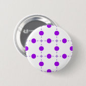 Lila Polka Dots, Polka Dot Pattern, Dots, Dotter Button (Vorne & Hinten)