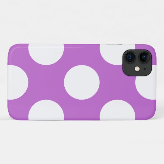Lila Polka Dots, Polka Dot Pattern, Dots, Dotter Case-Mate iPhone Hülle (Rückseite (Horizontal))