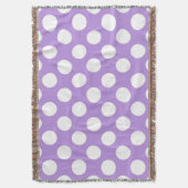 Lila Polka Dots, Polka Dot Pattern, Dots, Dotter Decke (Vorderseite Vertikal)