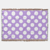 Lila Polka Dots, Polka Dot Pattern, Dots, Dotter Decke (Vorderseite)